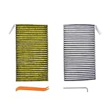 Filtro Aire Coche Para Tesla Para Modelo Para 3 Para Y Kit Reemplazo Elemento Filtro Aire Carbón Activado Aire Acondicionado De Automóvil Cabina(GREEN with tools)