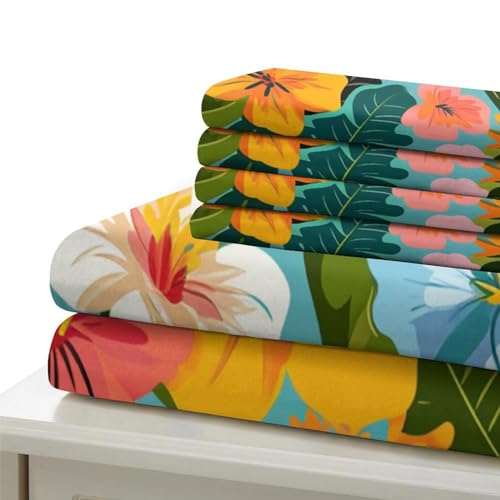 Housse de couette fleurs 3D lit simple pour une chambre printanière