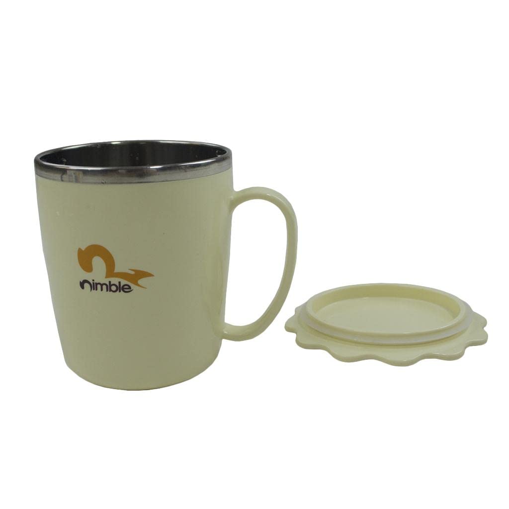 Vasos de silicona de acero inoxidable de 350 ml, color verde, fáciles de sostener para personas mayores con artritis, tapa de boquilla giratoria, para personas con incontinencia, 350 ml,