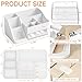 Yieach White Makeup Organizer With Brush Holder,Large Countertop Makeup Organizers for Vanity,Top Dresser and Bathroom,Plastic Cosmetics Storage Organizer with Drawers for Lotion Beauty Hair Product