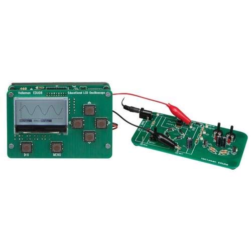 Image of Velleman EDU08 Educational LCD Oscilloscope Starter Kit, 1 Grade to 12 Grade, 3.14 inch Height, 1.57 inch Wide, 4.52 inch Length
