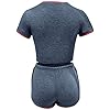 Womens Sexy 2 Pieces Short Set - Casual Sport Outfits Short Sleeve Top and Bodycon Short Pant Sportswear Set Activewear