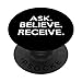 T-shirt Law Of Attraction Ask Believe Recevoir des vêtements PopSockets PopGrip - Support et Grip pour Smartphone/Tablette avec un Top Interchangeable