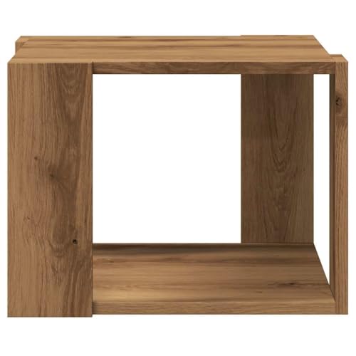 HEFZGDB Couchtisch Artisan-Eiche 40x40x30 cm Holzwerkstoff Coutchtisch Stubentisch Kleiner Tisch Wohnzimmer Beistelltisch Klein für Wohnzimmer Innenhof Garten Café