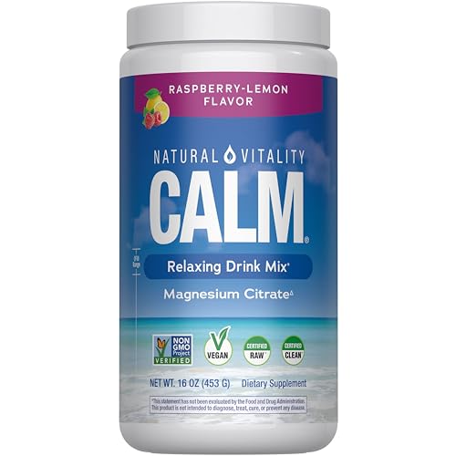 Natural Vitality Calm, Magnesium Citrate Supplement, Anti-Stress...