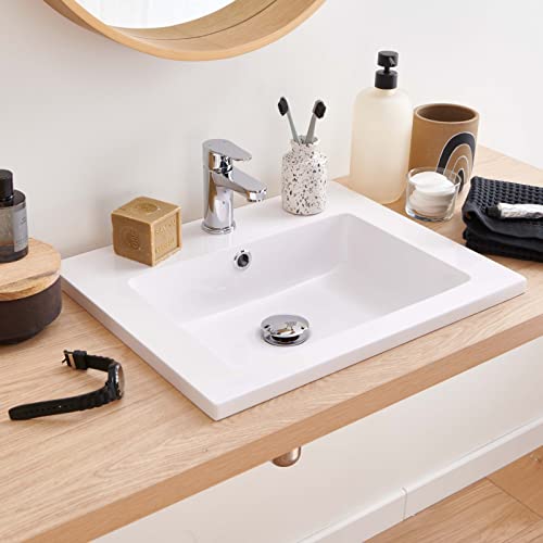 MOB-IN Vasque Salle de Bain à Encastrer en Résine de Synthèse L50 Aria