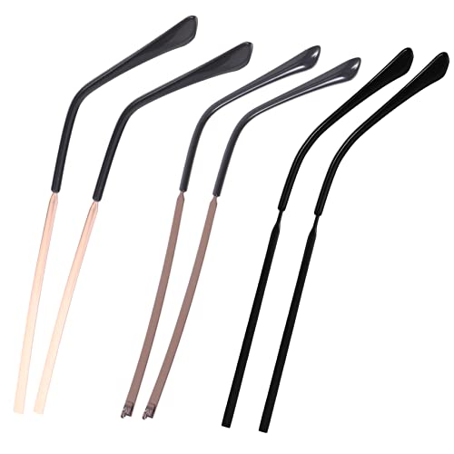 Lurrose 3ペア 眼鏡の脚 サングラスアーム メタルグラステンプル メタルサングラステンプル メタリックサングラス テンプルアームズ オーバーグラス サングラス ユニセックスサングラス