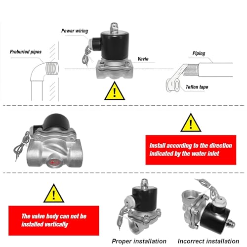 Vanne d'eau normalement fermée AC110V pour circuit hydraulique domestique - 6