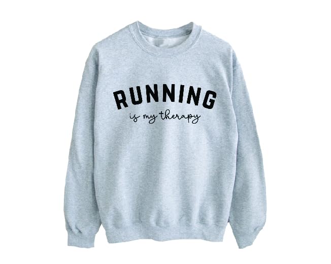 Running Is My Therapy Sweatshirt, Running Is My Therapy Hoodie, Perfect Gift For Runner And Athlete3