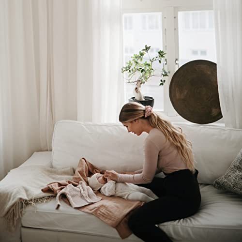 Image of mushie Muslin Baby Swaddle Blanket | 100% Organic Cotton (Natural)