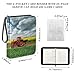 susiyo Card Binder Red Tractor with Clouds and Green Farm Print Trading Football Collectible Card Albums 400 Pockets