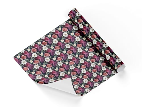 Papel pintado para decoración que cubre imperfecciones y renueva paredes viejas con estampado floral 2