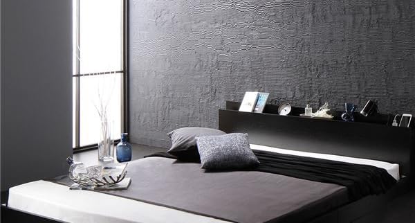 シングルベッド ベッドフレームのみローベッド 黒 ブラック シングル