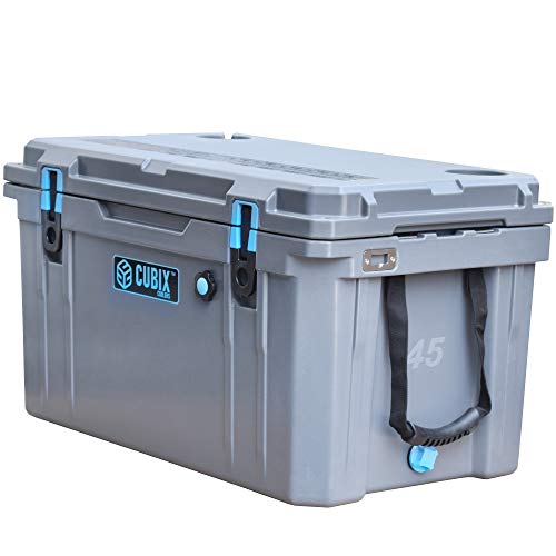 Cubix Ice Chests and Coolers | 45 Quart Gray Lifetime Rotomolded Large Ice