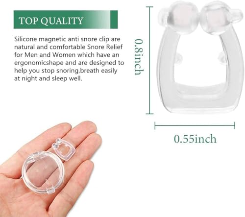 ETSAP Anti Snoring Device for Men and Women | Snore Free Nose Clip | Silicone Magnetic Nose Clip | Soft Silicon Nose Clip | Anti Snoring Magnet Clip | Anti Snoring Device Set of 2