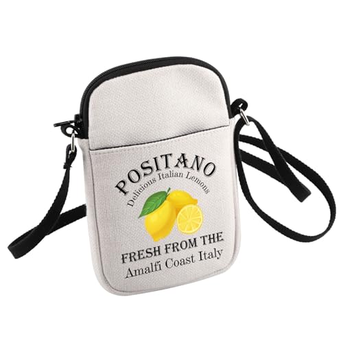 HOLLP Positano Italy Gift Positano Delicious Italian Lemons Fresh Crossbody Bag Italy Travel Gift Amalfi Coast Crossbody Bag