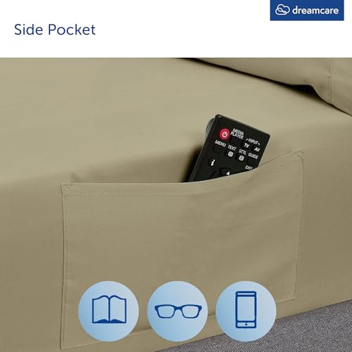 Image of DREAMCARE King Size Sheets Set - 6 pcs Breathable Cooling Sheets King Size