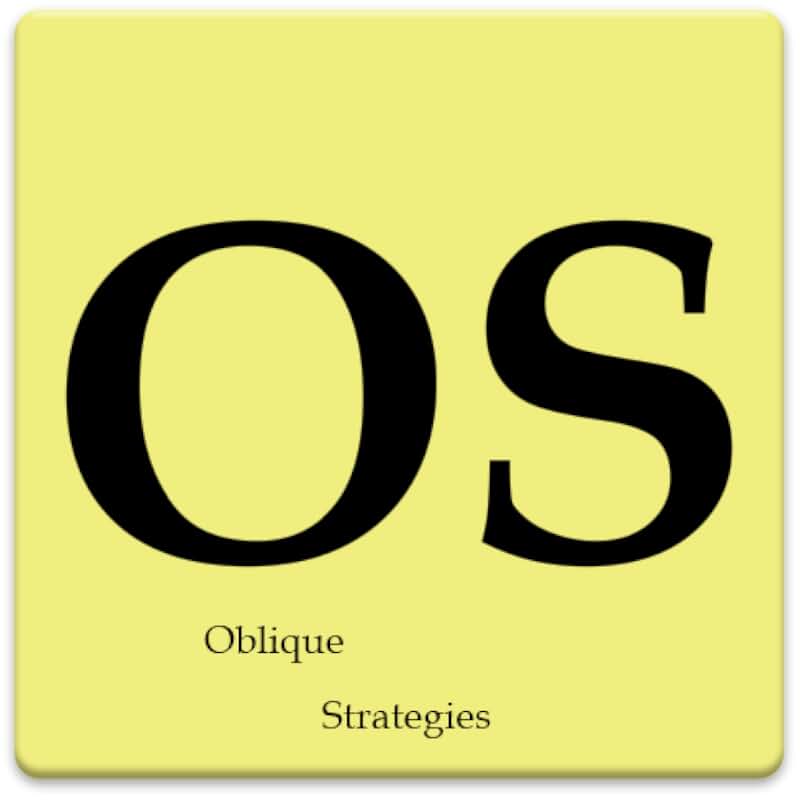 Облик ю. Oblique strategies. облик надпись.