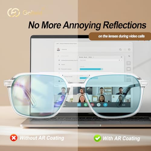 Image of Goiteia Blue Light Computer Glasses for Eye Strain, Light Tint Lenses