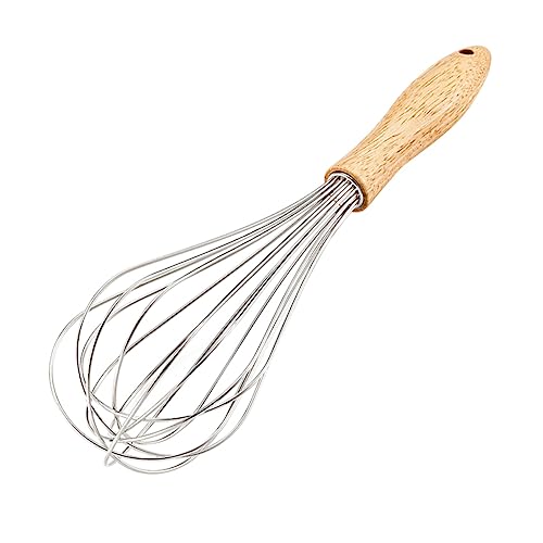 Cabilock 1 Pc Batidor Manejar Licuadoras Para Huevo Tortita Licuadoras Ninja Amoladora Mezclador Eléctrico Cacerola Batería De Cocina Tornero Aparatos De Cocina Cable Tortilla Madera Silver