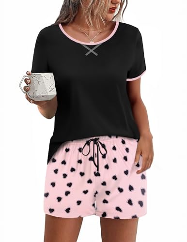 Image of Ekouaer Women Pajama Set Casual Short Set