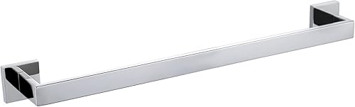 TQKAG Toallero individual cromado de 23.6 pulgadas, barra de toalla de baño de acero inoxidable, colgador de toallas de baño montado en la pared.