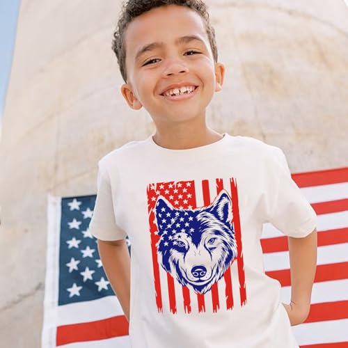 Image of Toddler Boys 4th of July Shirts Kids American Flag T-Shirt Girls Patriotic Short Sleeve Tees Cotton Top Clothes 1-7T