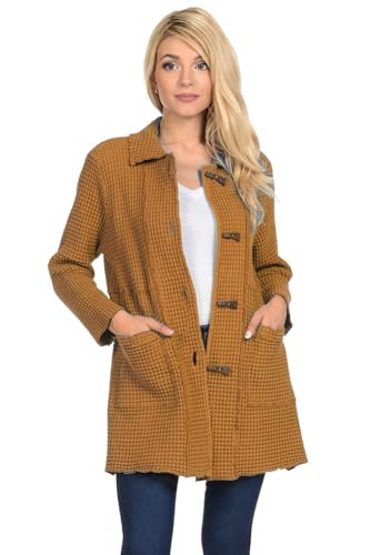 Focus Fashion Women's Cotton Big Waffle All Seasons Jacket