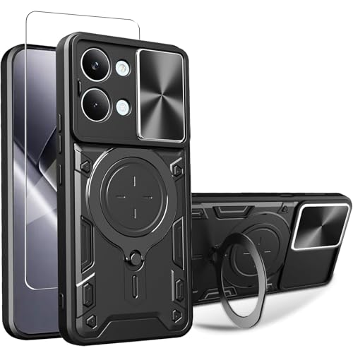 Coque Xiaomi Poco X8 Pro Max 5G noire avec verre trempé et protection caméra antichoc intégrale