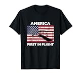 America First in Flight Wright brothers patriotic t-shirt T-Shirt