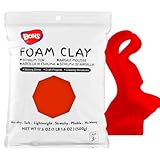 BOHS Argilla da Modellare in Schiuma Rossa - Squishy, Morbida, Asciugatura all'Aria - per Progetto Scolastico, Cosplay, Finto Dolce, Forniture per Slime - 1.1 Lbs/500 Grammi