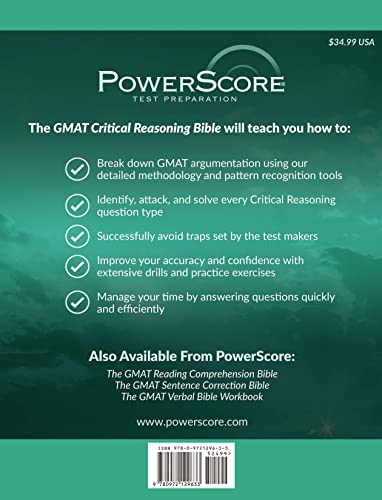 Powerscore GMAT Critical Reasoning Bible 2020: A Comprehensive System for Attacking GMAT Critical Reasoning Questions! - Image 2