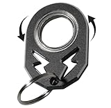YIPUKIYI Keychain Spinner Fidget Ring Metal Key Chain Spinner Fidget Ring Type Toy for Man Women and Kids (Black)