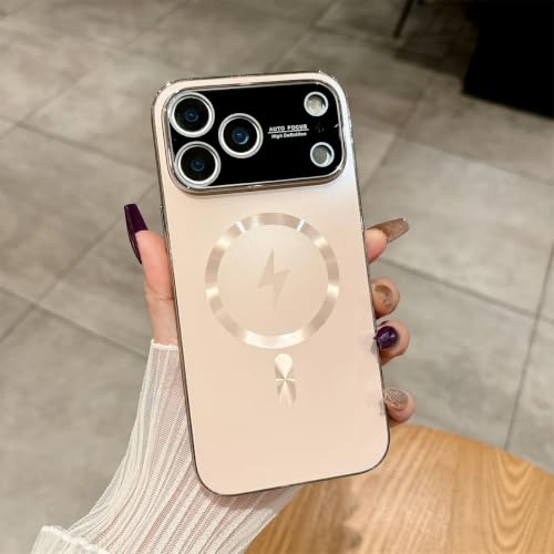 Coque rigide rose pour iPhone 17 - Protection quotidienne et recharge sans fil magnétique