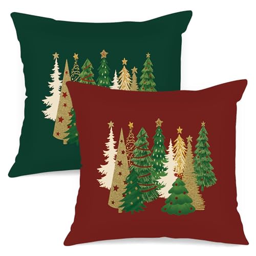 Lanpn 80x80 Quadratischer Weihnachten Kissenbezüge 2 Stück,...