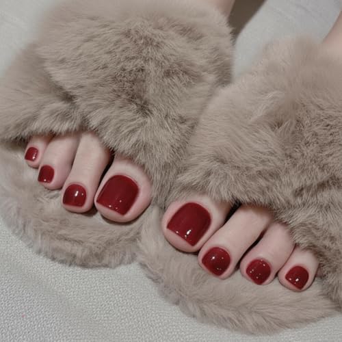 Image of Berry Ombre Soft Ombre Press On Nails | ABS Material UV Protected Long Lasting Finish | Reusable Customizable Nail Kit |Short Square Nails with Glue File Tools