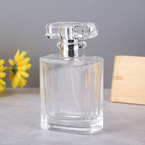 Zénitude Glassworks 100ml Empty Glass Perfume Spray Bottle Refillable Rectangular Silver - Image 4