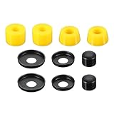 PATIKIL Skateboard-Buchsen, 90A PU Longboard-Truck-Reparatur-Kit Buchsen Unterlegscheiben Pivot-Cups für Outdoor-Skateboard-Teile, Gelb