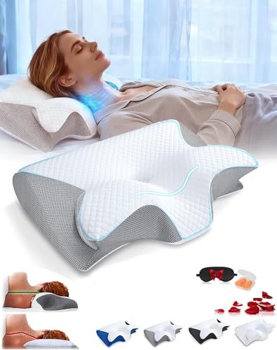 Sleep Apnea Pillow, Ergonomic Pillow for Neck Pain Relief, 2