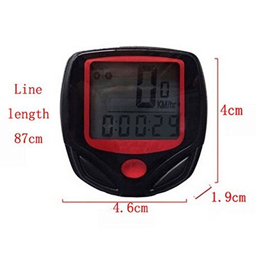Flipco Bike Computer, Large LCD Digital Display with Backlight Waterproof Bicycle Bike Speedometer Sensitive Data Statistics Recording Cycling Odometer Multi Function 1