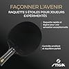 STIGA Raquette de Ping-Pong Pro Carbon + | Technologie Carbon Touch | Manche Concave | Revêtement Caoutchouc 5 Étoiles | ITTF Approuvé | Idéale pour Compétitions Officielles | Noir / Rouge