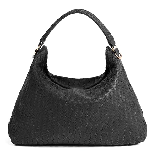 Image of Jild Hobo Style Woven Bag for Women - Soft Handmade Genuine Leather Work Tote Bag - Cross Body Womens Purse