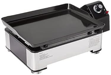 AMAZON - Amazon Basics Outdoor Portable 1 Burner Tabletop Gas Griddle with 18-Inch Enamel Coated Griddle Top