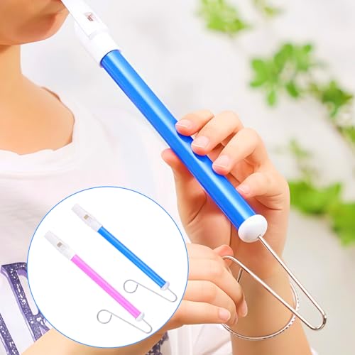 2 Stück Slide Whistle, Kazoo Instrument, Metallgleitflöte mit Edelstahl-Gleitstangen, Kunststoff lotusflöte für Kinder, Professionelles Musikinstrument für Anfänger