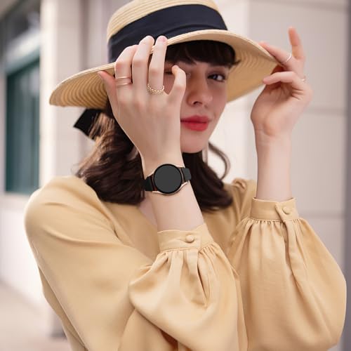 Image of GEAK Compatible with Samsung Galaxy Watch 4 Band 40mm 44mm /Classic 42mm 46mm,Samsung Watch 5 Band,20mm Soft Slim Silicone Band for Samsung Active 2 Watch Band Women Small Black /White /Gray /Sand Pink