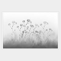 SIGNWIN Framed Canvas Wall Art Black and White Flower Canvas Prints Home Artwork Decoration for Living Room,Bedroom - 16