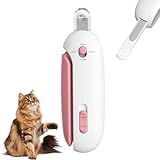 starfa lab Speziell für Haustiere entwickelte Nagelknipser mit integrierter Feile und Spritzschutz, geeignet für Katzen und Hunde. (Rosa)