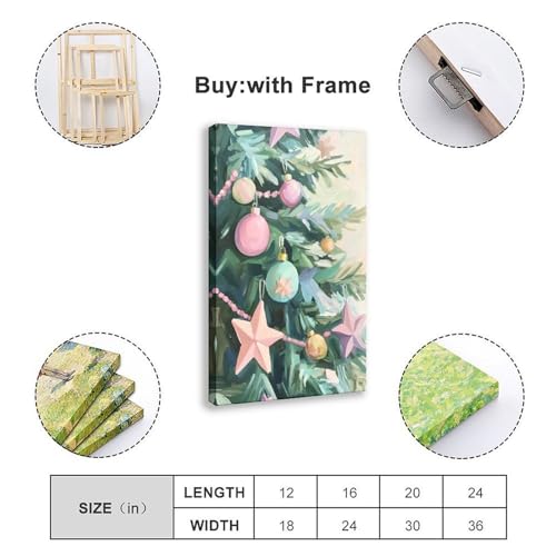 Poster sapin de Noël pastel pour petit espace sans encombre - 2