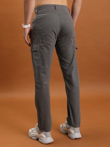 Image of Highlander Men's Tapered Fit | Cargo Trousers | Sleek & Functional | Utility Pockets | Trouser for Men | Men Trousers