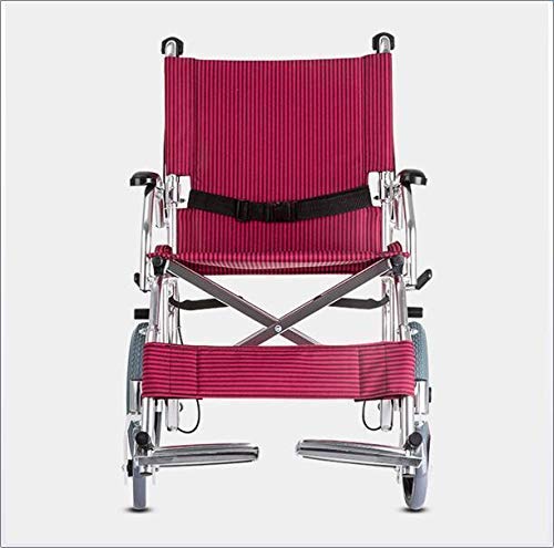 Silla de Ruedas Plegable Ligera para conducción, Silla de Ruedas Ultraligera y portátil para Viajes, Silla de Ruedas Manual Plegable y Ligera para Personas Mayores y discapacitadas